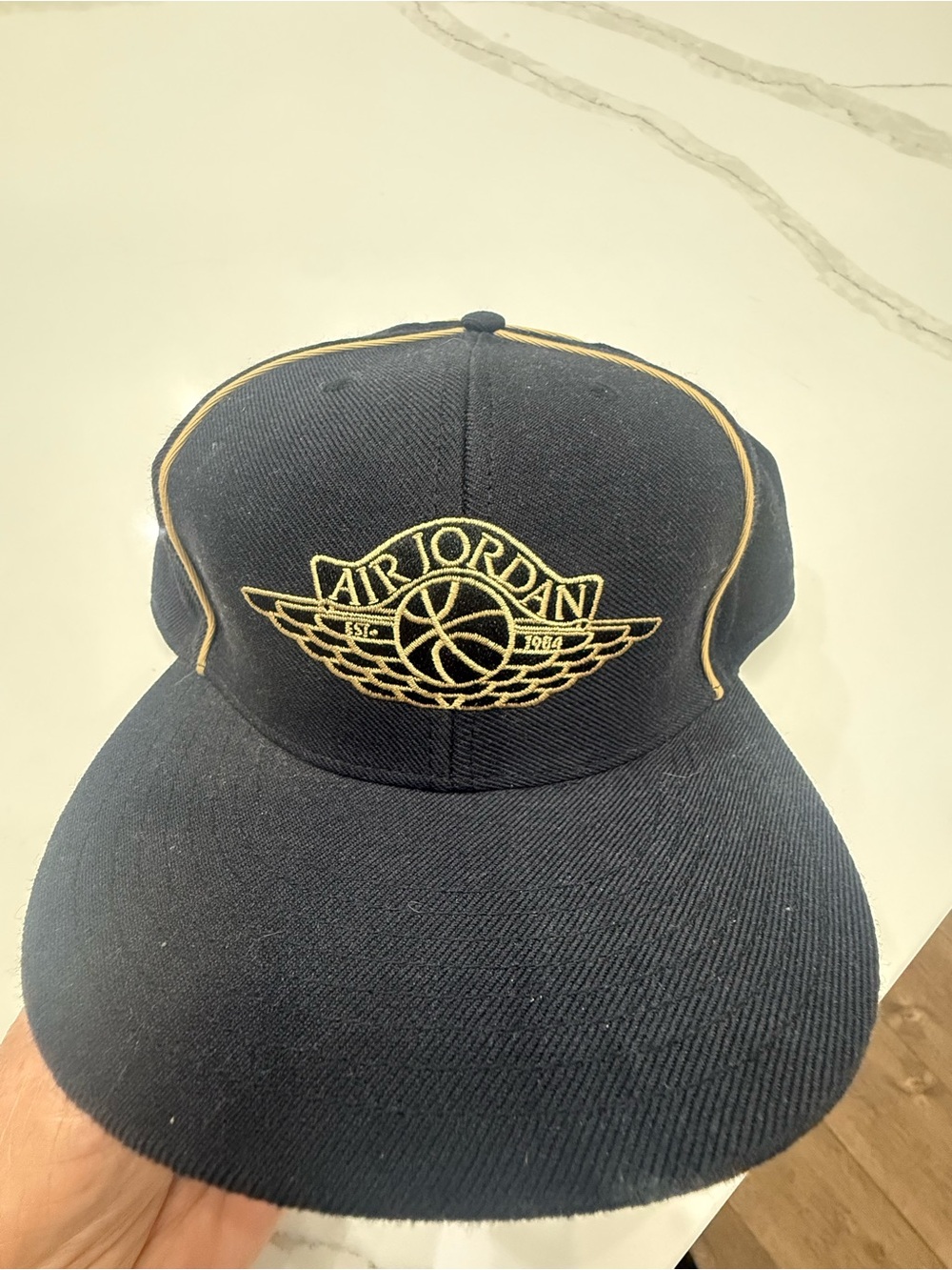 Jordan Men's Black Cap with Gold Embroidery